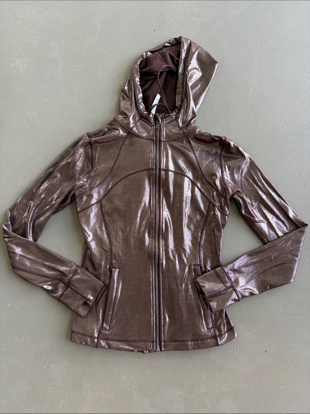 lululemon athletica Hooded Define Jacket *Shine Radiate Foil French Press Brown